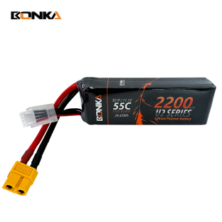 BONKA 2200mAh 55C 3S LiPo Battery for RC Helicopter